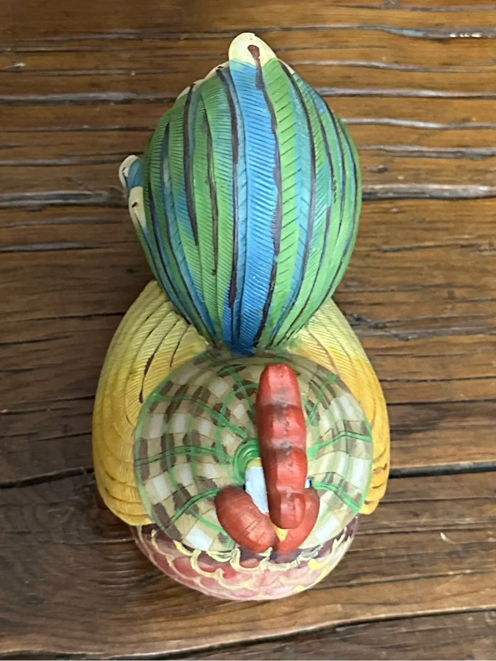 Rooster Folk Art Figurine in Hard Plastic Polyresin